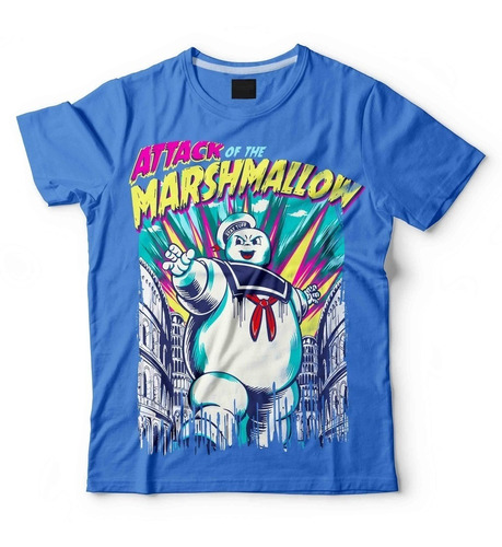 Remera Ghostbusters Attack Of The Marshmallow Muy Lejano