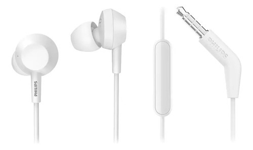 Imagen 1 de 2 de Auriculares Con Microfono Philips Tae4105 Earbuds In-ear Color Blanco