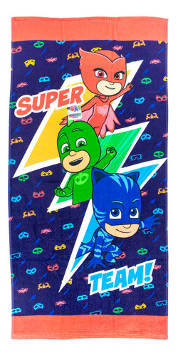 Toalla Oficial Pj Masks: Heroes En Pijamas, 100% De Algodón