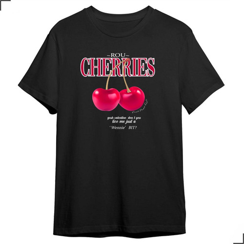 Camiseta Tumblr Rou Cherries T-shirt Moda Red Cherry Blusa