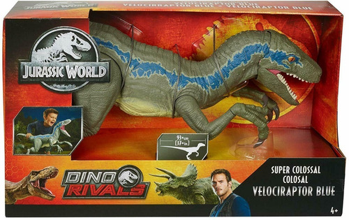 Velociraptor Colosal Blue Gigante, Mattel Bestoys