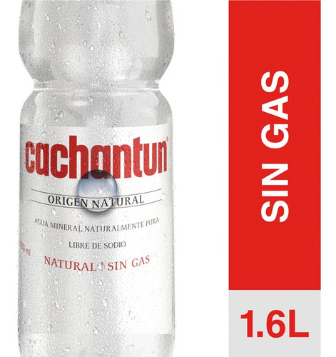 Agua Mineral Sin Gas Cachantun 1.6 Lt No Retorn(12uni)super