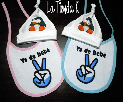 Imagen 4 de 10 de Combo Babero Y Gorritos Kirchneristas Peronistas Pingüinos