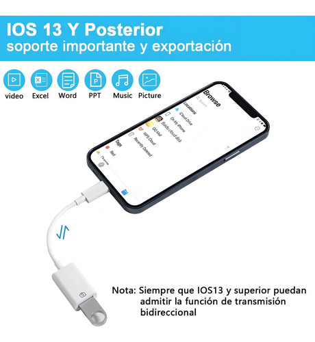 Adaptador Otg Usb 3.0 Para iPhone iPad