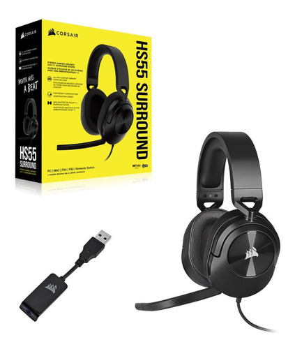 Ltc Audífono Corsair Gaming Hs55 Surround Carbon Pc Consolas