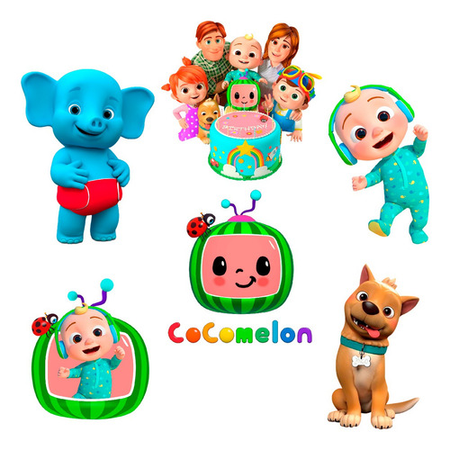 Figuras Cocomelon Base Rígida (6pzas) Coroplast