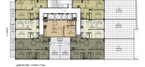 Imagen 10 de 30 de Departamento Venta Nuñez 2 Ambientos Balcon Amenities.