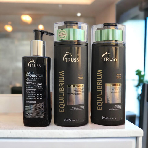Equilibrium Shampoo Cond. 300ml +hair Protector 250ml Truss