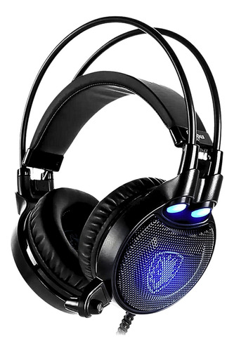 Sades Headset Gamer Octopus Plus Usb Potente Vibração Para Pc Notebook Ps4 Ps5 Preto Azul