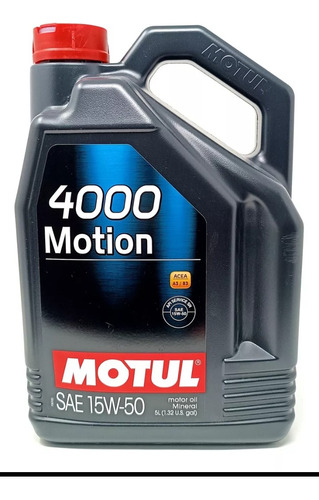 Aceite Mineral Motul 15w50 4000 Motion 5lts
