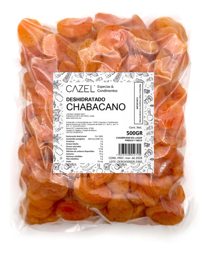 Chabacano Deshidratado Premium 500gr