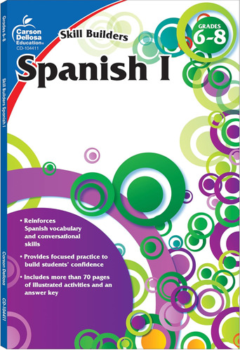 Libro: Carson Dellosa Skill Builders Spanish I Workbookgrad