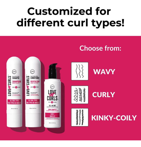 Conjunto De Cuidados Com O Cabelo Love Ur Curls Plus Brands,