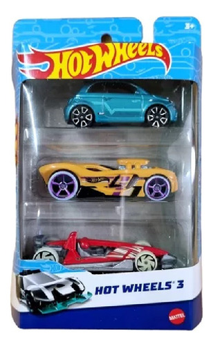 Hot Wheels Autos Pack X 3 Autitos Surtidos Original Mattel