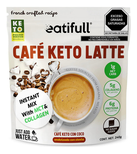 Café Keto Latte Con Mct, Colágeno, Ganoderma, Keto Coffee