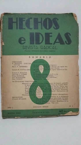 Hechos E Ideas. Revista Radical. No. 8.