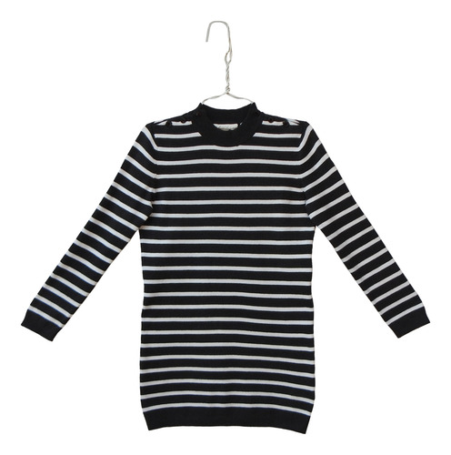 Sweeter Vestido Marca H&m, Rayas Gris Oscuro Talle M Holgado (Usado)