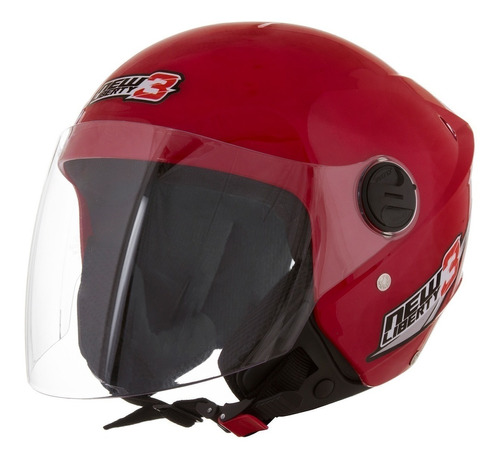 Imagem 1 de 2 de Capacete para moto  aberto Pro Tork New Liberty  Three  vermelho solid tamanho 56 