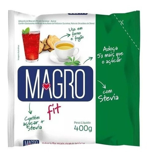 Açúcar Magro Fit Com Stevia - 400g