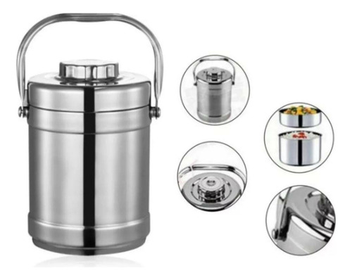 Lonchera Vianda Termica Comida Ecero Inoxidable 1.6 Lts