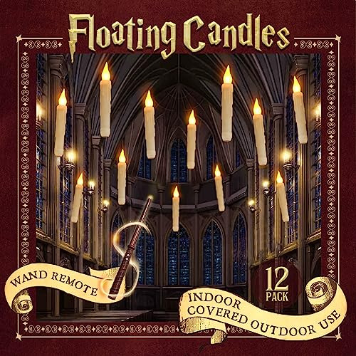 Halloween Decorations Floating Led Candles With Wand Re...