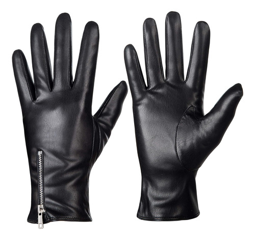 Guantes De Cuero De Invierno Para Mujer, Guantes De Conducci