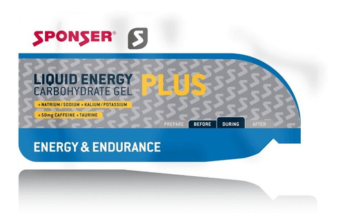 Gel Sponser Liquid Energy Plus 35 Gr Carbohidrato 12 Sachet