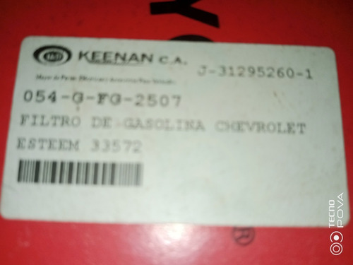 Filtro De Gasolina 33572/chevrolet Esteem 4l-1.6 (97/03)