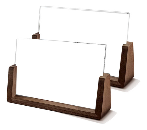 2-pack U-shaped Wood Frames, Acrylic Tra