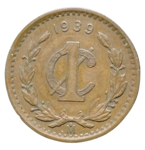 México 1 Centavo Monograma 1939 I2r#3