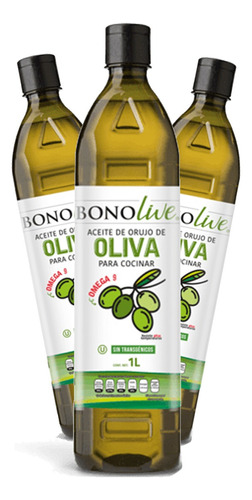 Aceite De Oliva Orujo Bonolive 1 L Sin Gluten - 3 Pack