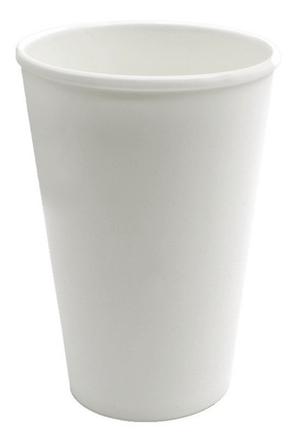 Vaso En Melamina Liso Redondeado Blanco X6