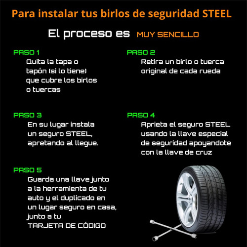 Birlos Tuercas Seguridad Antirrobo Nissan Z 2023-2025