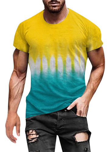 Camisetas En U Para Hombre, A La Moda De Verano, Estampado D