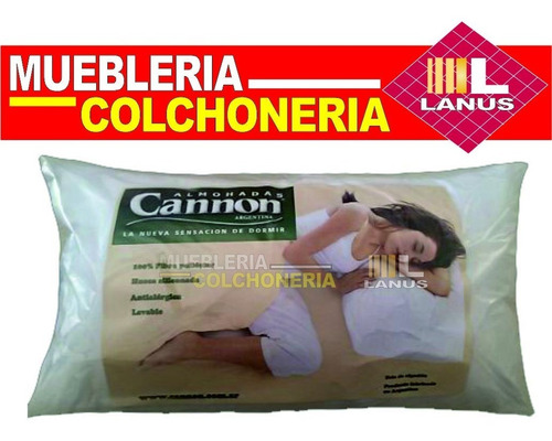 Almohada Cannon Vellón 70x40 Algodón Lavable Antialérgica