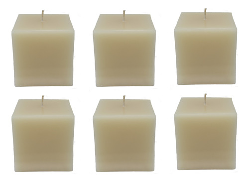 10 Velas Decorativas - Cuadradas - Adorno - Recuerdo 5x5 Cm