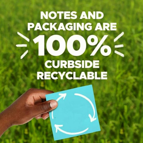 Post-it Notas Superadhesivas De Papel 100% Reciclado, 2