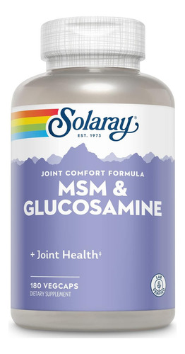 Glucosamina Msm E 180 cápsulas vegetarianas - Solaray