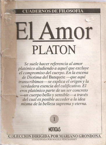 Cuadernos De Filosofia Nº 1 Noticias - El Amor - Platon