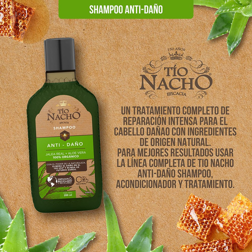 Tio Nacho Shampoo Anti Daño Aloe Vera 200ml