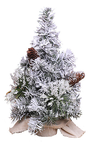 Decoración De Mesa Navideña Con Un Pequeño Árbol De Cedro De