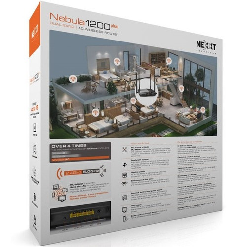 Imagen 7 de 7 de Router Repetidor Wifi Nexxt Nebula 1200 Plus 1200ac Dual Band Gigabit Negro