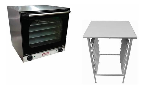 Combo Horno Convector Electrico Moretti 44x32cm + Base Guias