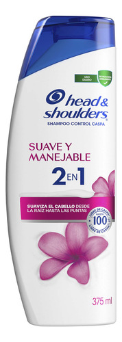 Shampoo Head & Shoulders 2en1 Suave Y Manejable 375 Ml