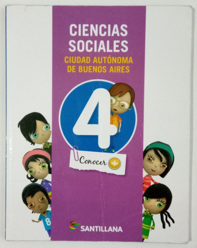 Ciencias Sociales 4 Caba Conocer + Santillana Texto Libro