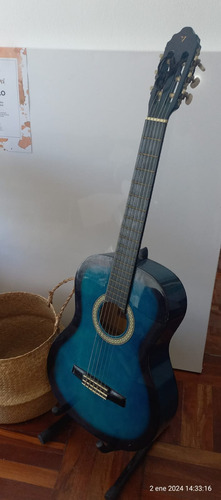 Guitarra Valencia Cg150/bus En Bello Color Azul Sin Usar