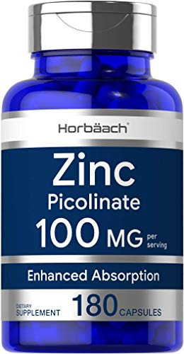 Zinc Picolinate 100mg  180 Capsulas  Alta Potencia