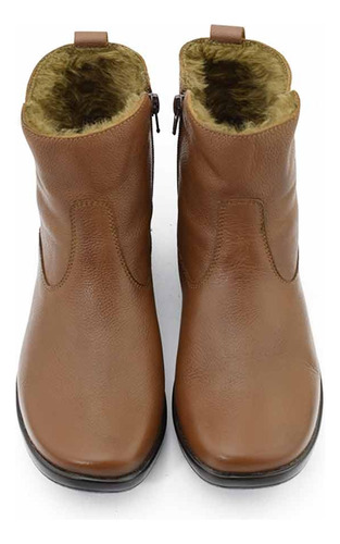 Bota Corta Mujer Cuero Bestseller Zapato Confort Invierno