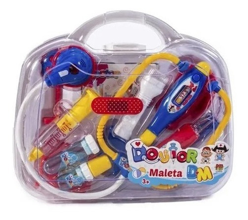 Kit Médico Infantil Brinquedo Maleta Doutor 14 Pçs Luz Som