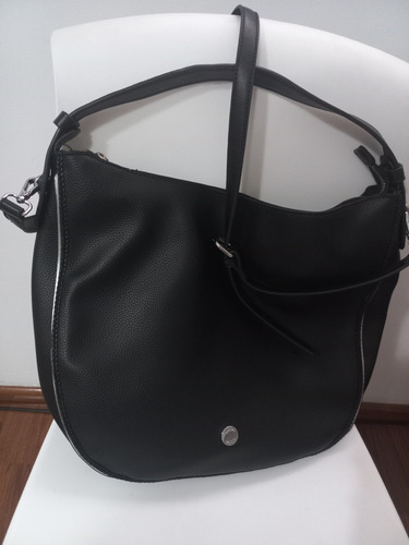 Cartera Negra Cuero Blaqué 